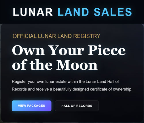 Buy land on the moon